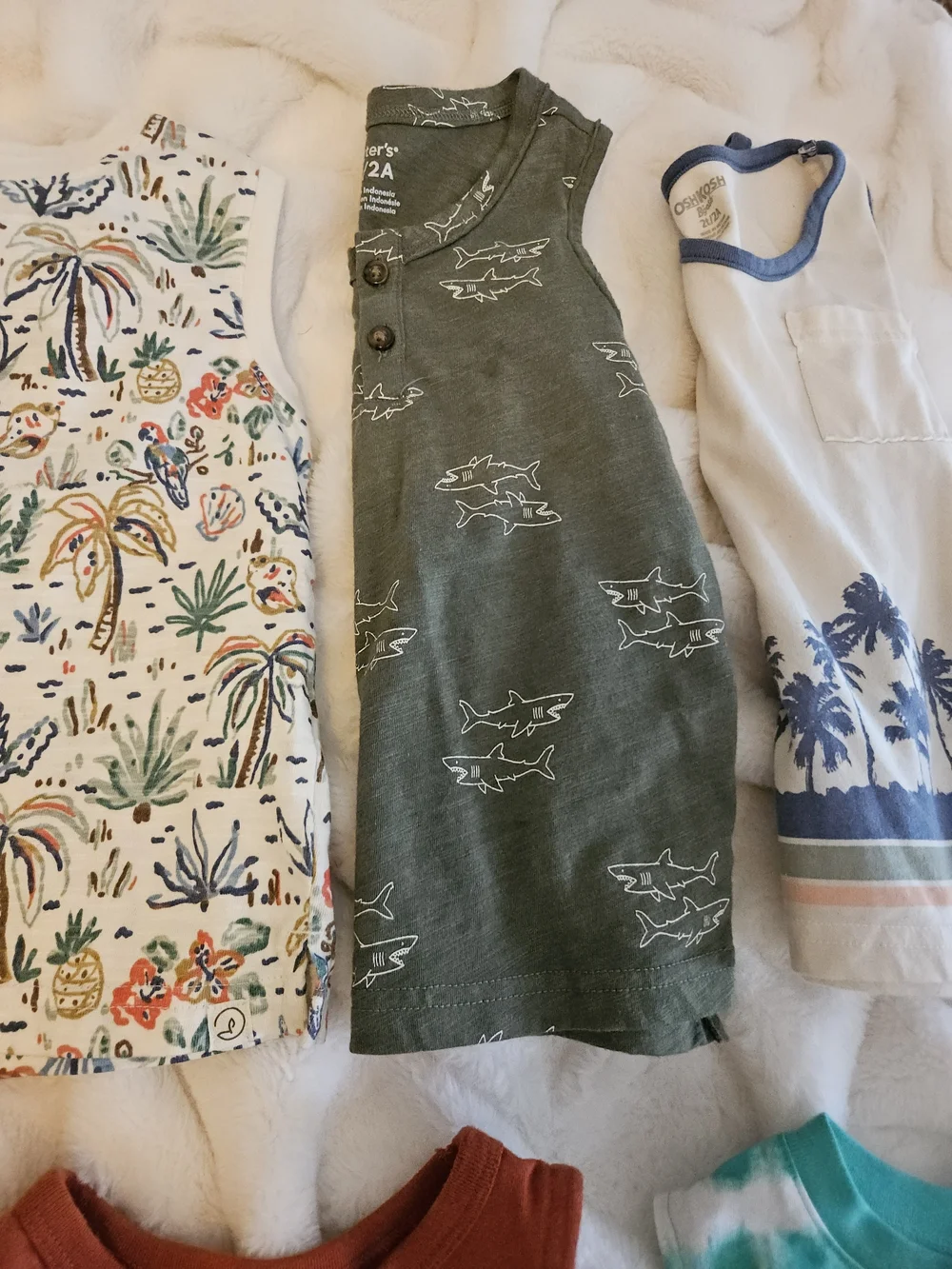 10 Shirt Bundle - 2T tank tops from Carters, Oskosh, and Little Planet